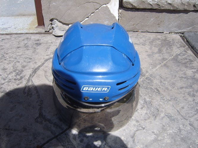 Used Bauer HH5000 Hockey Helmet size Senior Large w/mirrored visor