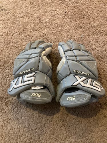 Used STX Surgeon 500 Lacrosse Gloves 10"