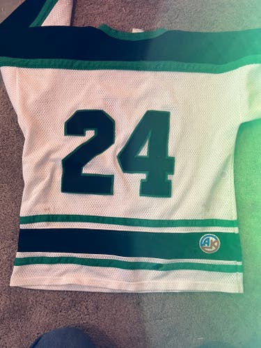 White Used XL Men's Athletic Knit Jersey