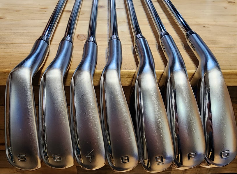 Men's Used Cobra Left Hand King Radspeed One Length Iron Set Stiff 5-PW+GW Flex 7 Pieces Steel Shaft