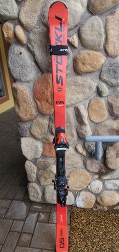 Used Unisex 2023 Stockli 175 cm Racing LASER GS Skis With Bindings Max Din 12