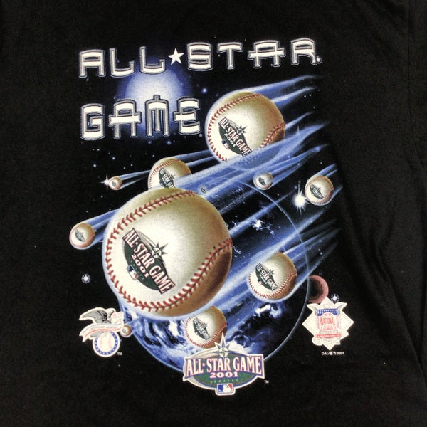 Vintage MLB Seattle Mariners all-star game 2001 T-shirt. Large front  graphic.Deadstock