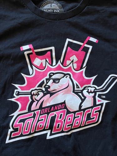 Orlando Solar Bears Pink Whitney Large shirt ECHL