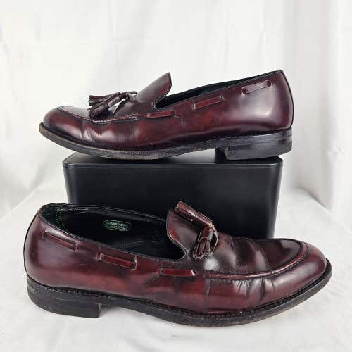 Florsheim Imperial Mens Cordovan Red Tassel 93224 Sz 9 A Narrow Leather Loafers