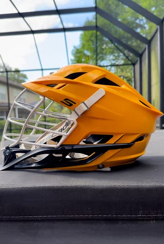 Yellow Cascade S Lacrosse Helmet