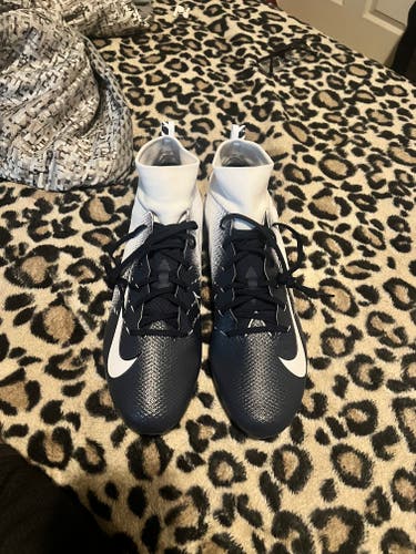 Nike Vapor Untouchable Pro “White Midnight Navy” Football Cleats Size 16