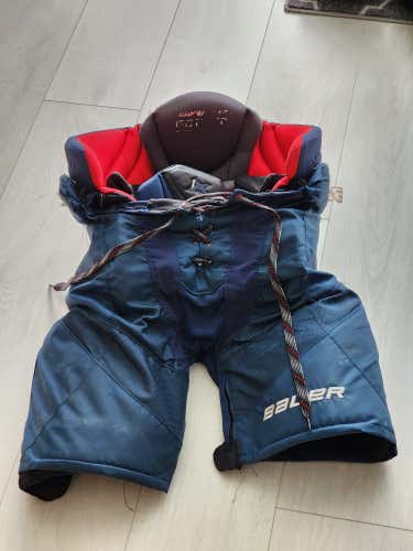 [Used] Senior Small Bauer Vapor 1X Navy Hockey Pants