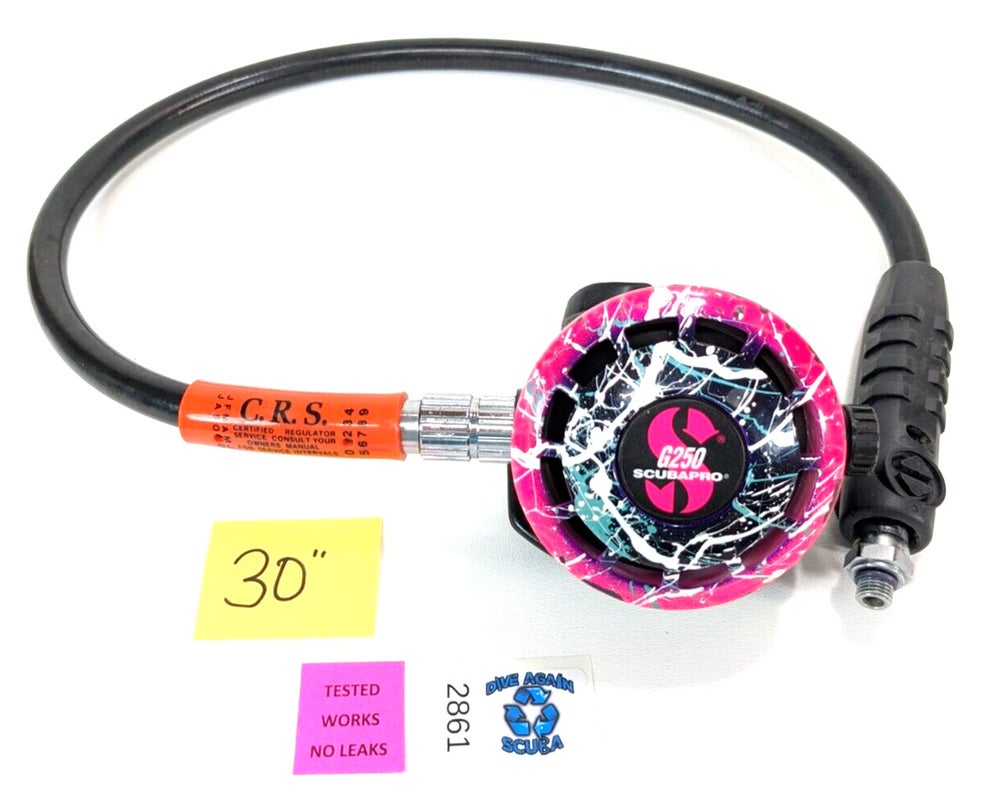 Scubapro Hand Painted Hot Pink G250 Second 2nd Stage Regulator Scuba Dive RARE!!