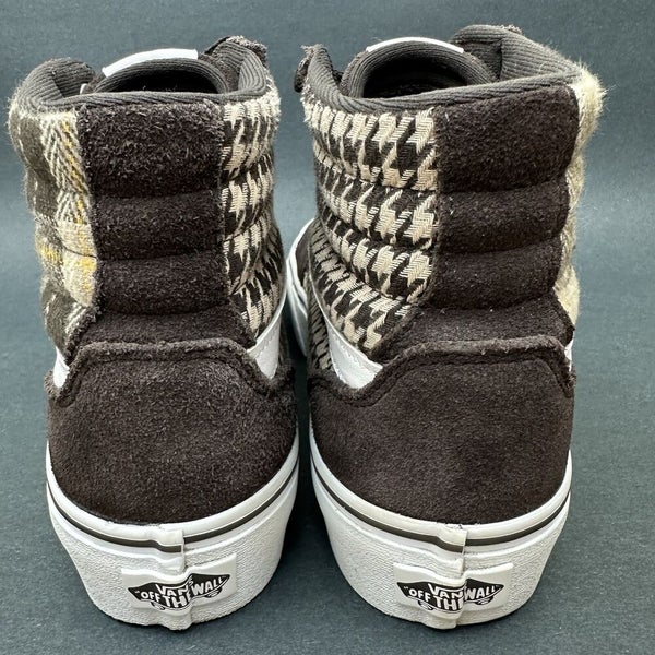 Vans Filmore Hi Platform Sneakers Womens Shoes | Brown White Plaid Size 8 SidelineSwap Mix