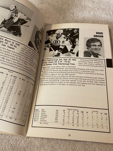 Washington Capitals NHL Vintage 1977 - 1978 Media Guide Program