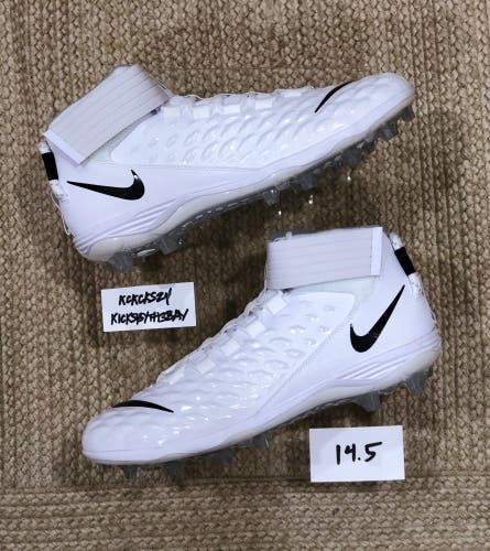 Nike Force Savage Pro 2 Football Cleats White AH4000-100 Mens size 14.5
