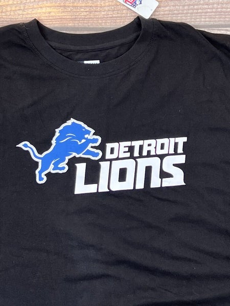 Detroit Lions NFL Short Sleeve Shirt Black Big & Tall Men's 4XL NEW