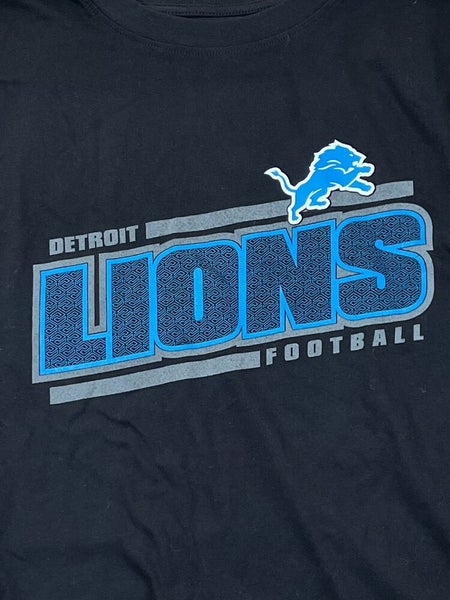 Detroit Lions NFL Long Sleeve Shirt Black Big & Tall Men's 4XL NEW