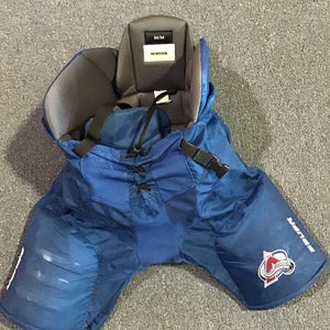 Game Used Pro Stock Colorado Avalanche Bauer Nexus Player Pants ( Newhook) Medium -