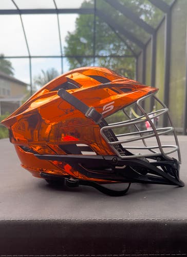 Chrome Orange Cascade S Lacrosse Helmet