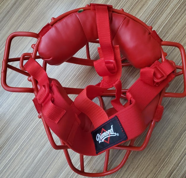 Diamond DFM-15 Softball / Baseball Catcher’s / Umpire Mask No Straps Pro  Red Brand New! | SidelineSwap