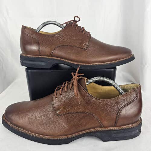 Belvedere Harvard Men's Brown Leather Dress Shoes Lace Up Brazil Size 9 D EUC