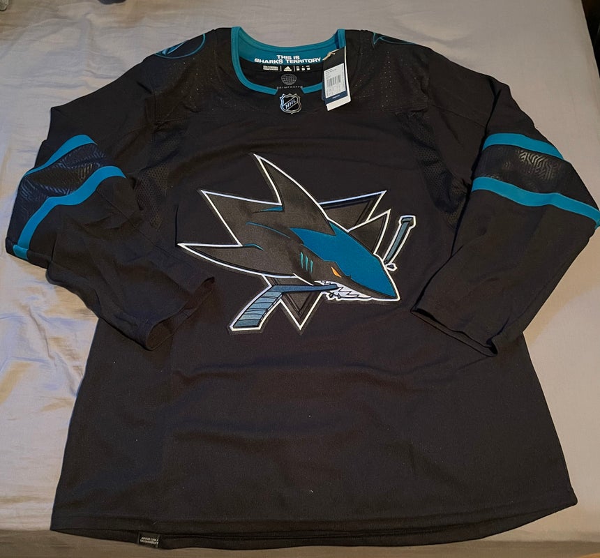 NWOT - San Jose Sharks Stealth Authentic Jersey - Karlsson - Size