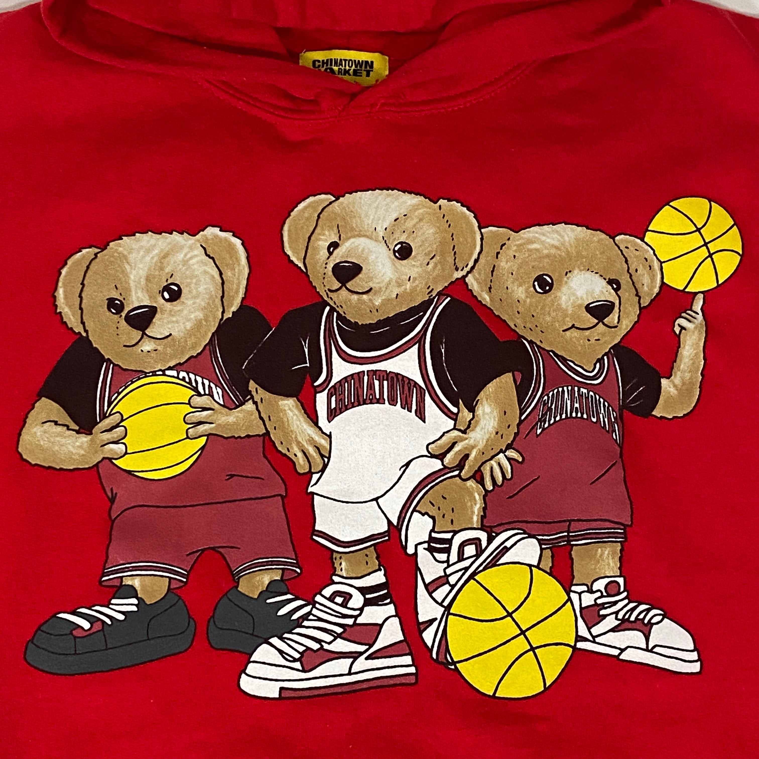 Chinatown Market Triple Threat Mens Size XL Red Fleece Basketball Bears  Hoodie | SidelineSwap