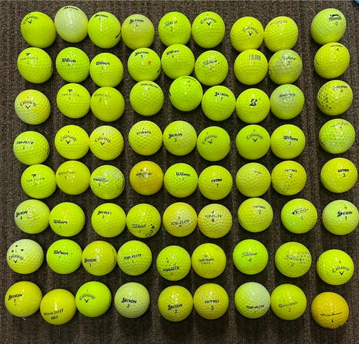 72 Yellow Golf balls