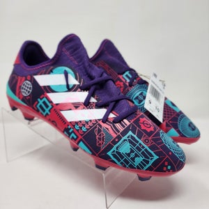 Adidas Soccer Cleats Mens 9 Purple Gamemode Knit Firm Ground World Cup  3 Stripe