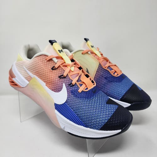 Nike Metcon 7 Mens 10 AMP Sunset Orange Blue Training Fitness Gym Shoes