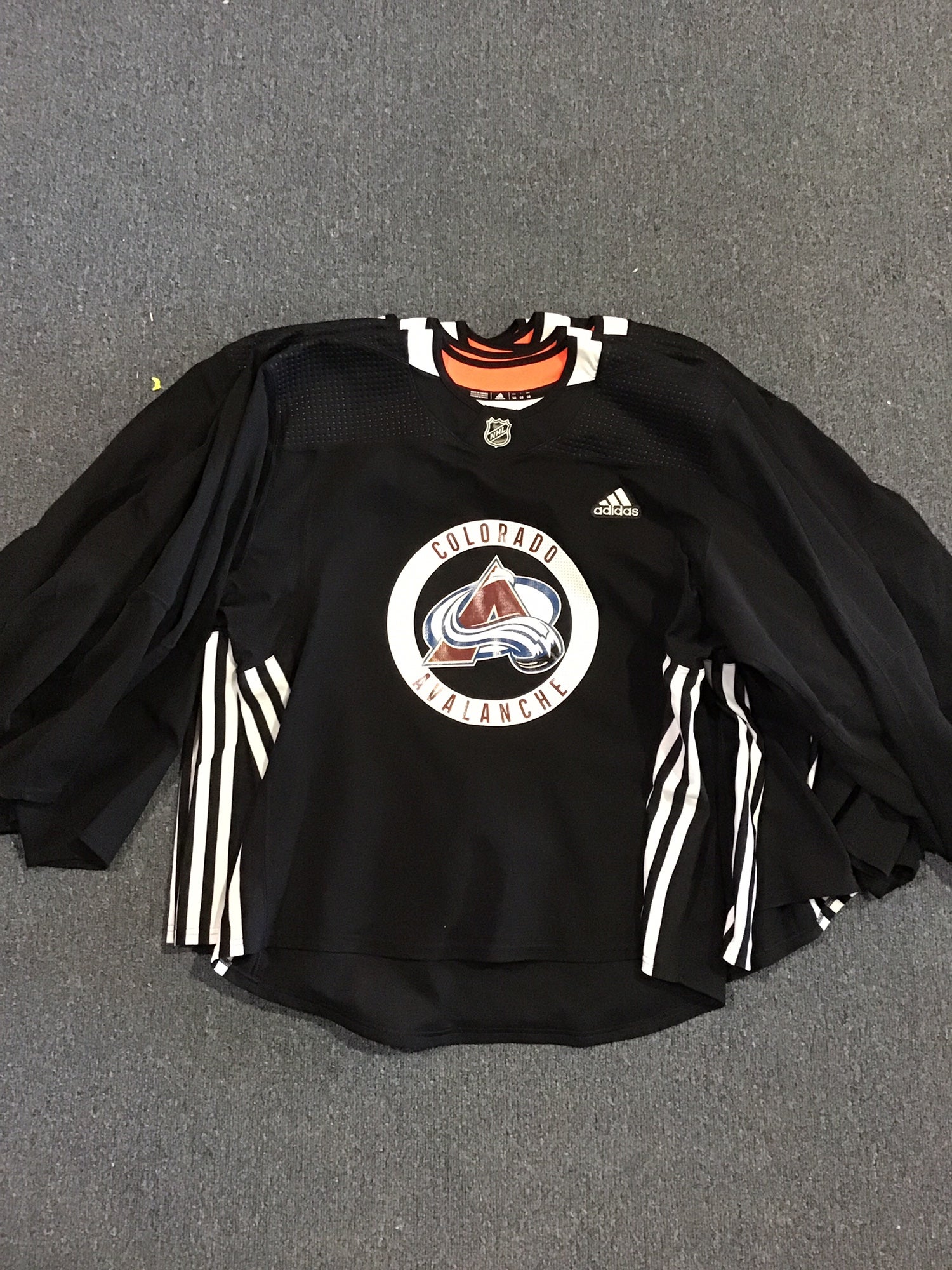 Adidas Custom Pro Stock Gray Hockey Practice Jersey AIC NCAA Large