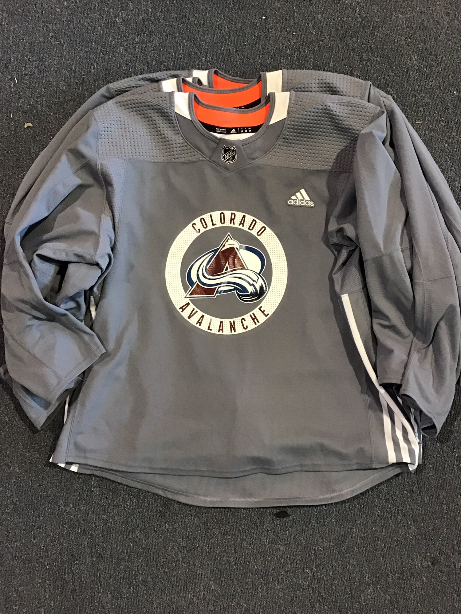 New Adidas Colorado Avalanche Team Issued MIC Authentic Practice Jersey  Size 56 Pro Stock