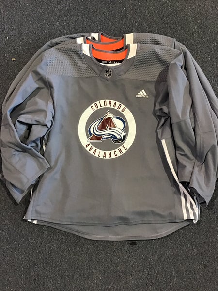 Adidas Custom Pro Stock Gray Hockey Practice Jersey AIC NCAA Large