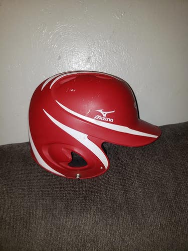 Youth Red Mizuno MBH251 Baseball Batting Helmet Size 6 1/2- 7 1/2 - Adjustable