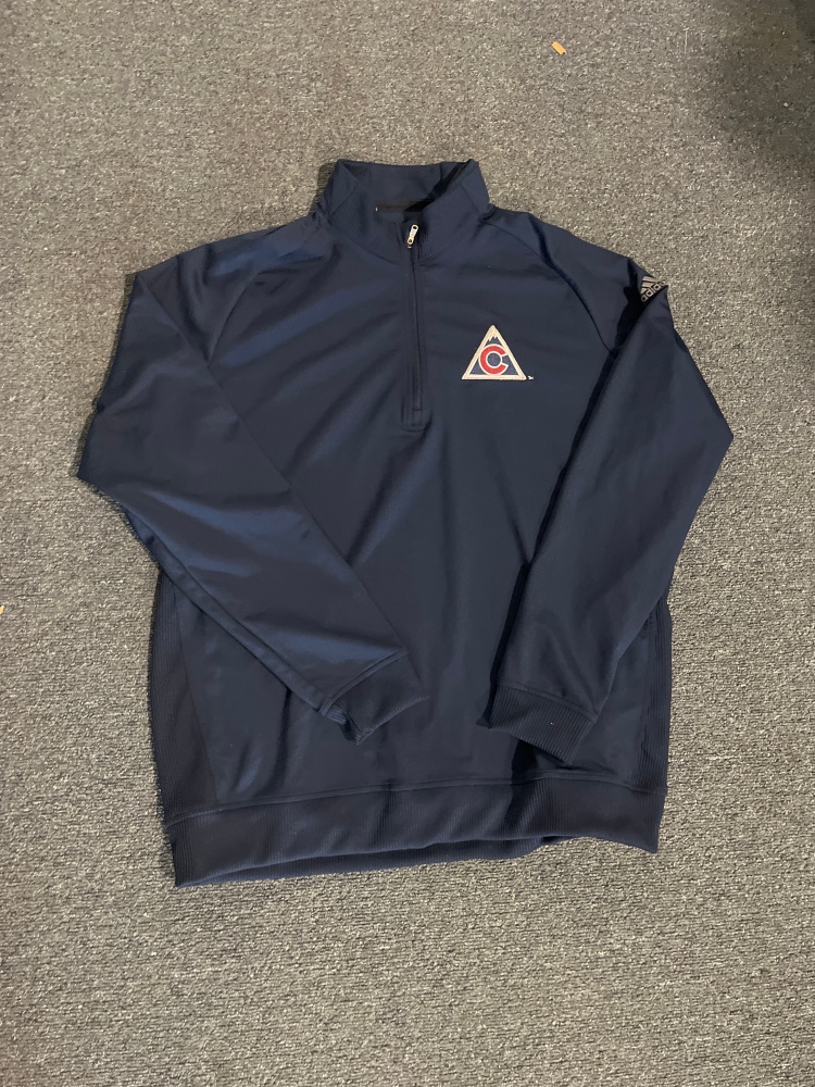 New Navy Adidas Colorado Avalanche 3rd Jersey 1/4 Zip XL