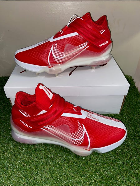 Nike Force Zoom Trout 7 Baseball Cleats Men's Size 14 Red White CI3134-602  NEW