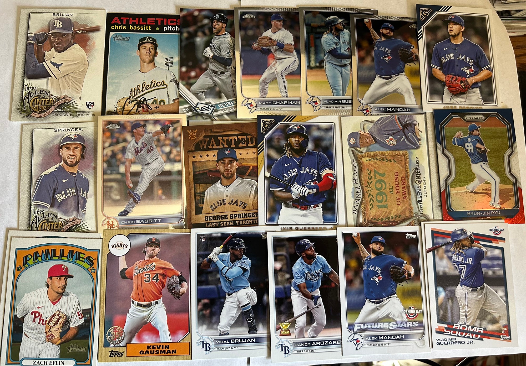 2018 Bowman & Bowman Prospects Tampa Bay Rays Baseball Card Singles