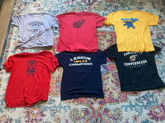 Six Custom Men's Lacrosse Shirts