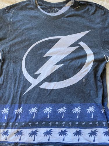 Tampa Bay Lightning Palm tree Blue 84 XL shirt