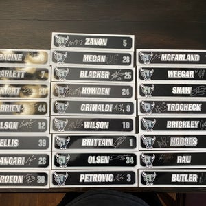 Autographed San Antonio Rampage Locker Room Nameplates 3847