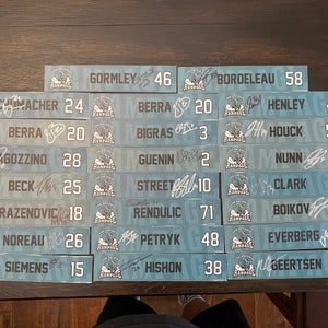 Autographed San Antonio Rampage Locker Room Nameplates 3848
