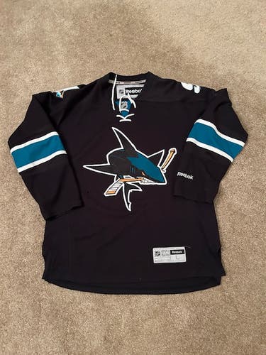San Jose Sharks Black Used Large Men's Reebok Jersey