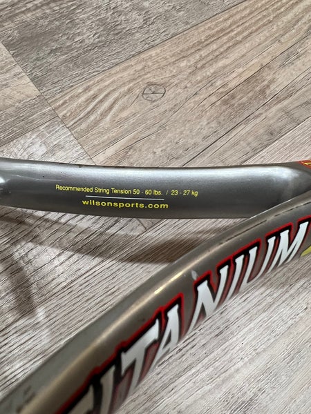 Used Wilson Titanium 2 Soft Shock Tennis Racquet. A R7 S4 L1