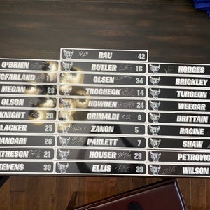Autographed San Antonio Rampage Locker Room Nameplates 3849