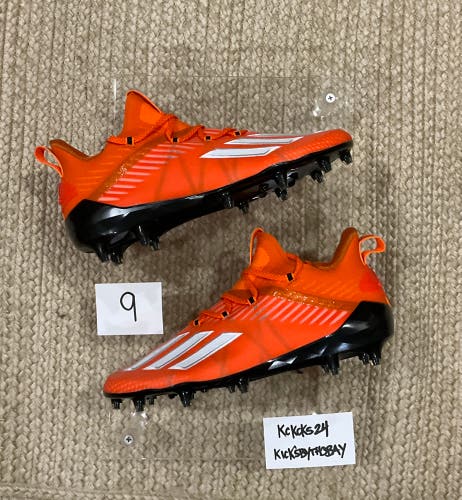 Adidas Adizero Football Cleats Orange EH1316 Men’s size 9