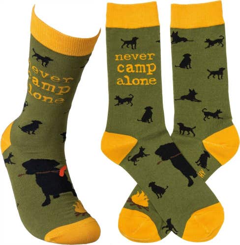 Never Camp Alone Socks - Dog Is Good Unisex Socks