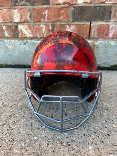 Used 6 1/2 - 7 1/2 Under Armour Softball Batting Helmet OA2