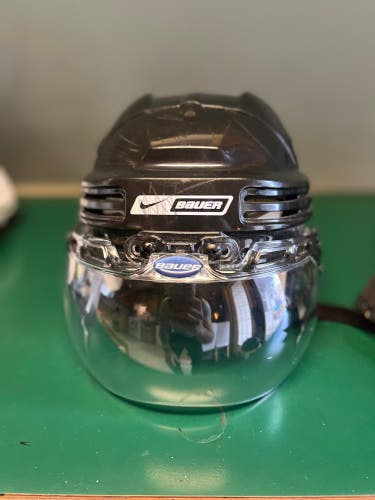 Used Senior Bauer Helmet With Half Visor