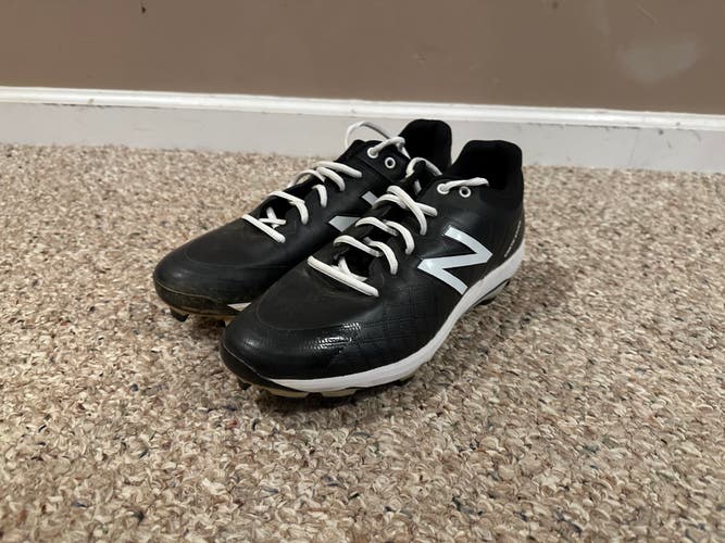 Black Used Size 10 (Women's 11) Molded Cleats New Balance Low Top 4040