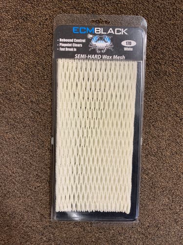 New ECD East Coast Dyes ECM Black 17D White Semi-Hard Wax Goalie Mesh