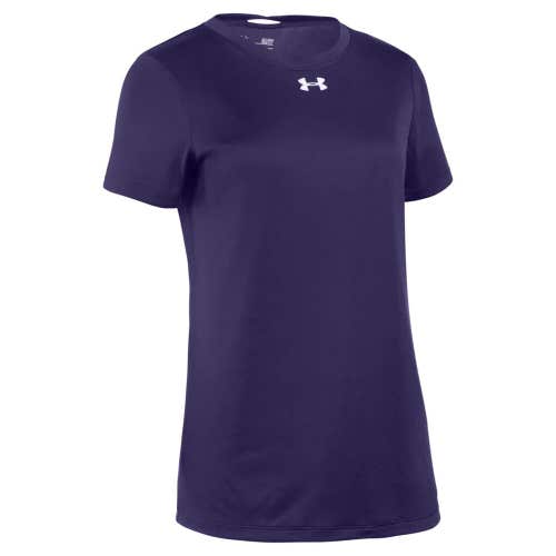 Under Armour Short Sleeve Locker T-Shirt Women's S Purple Tee 1305510