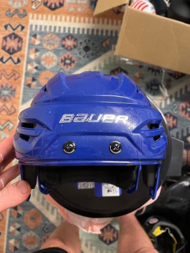 Used Medium Blue Bauer Re-Akt 95 Helmet