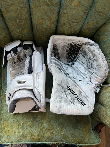 Bauer 2x Pro Goalie glove and Blocker