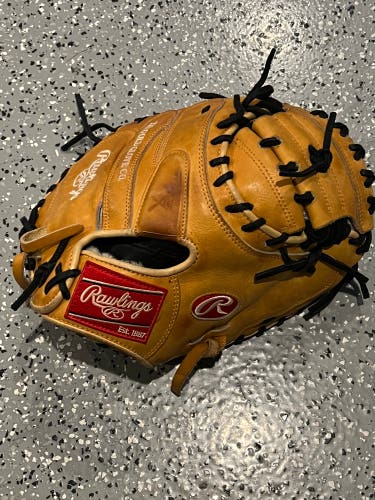 Game Ready Used Right Hand Throw 34" Rawlings Pro Preferred Catcher's Glove PROSCM43RT